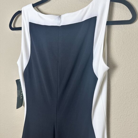 NEW NWT Lauren Ralph Lauren Color Block Little Black Dress Size 6p - Picture 8 of 11